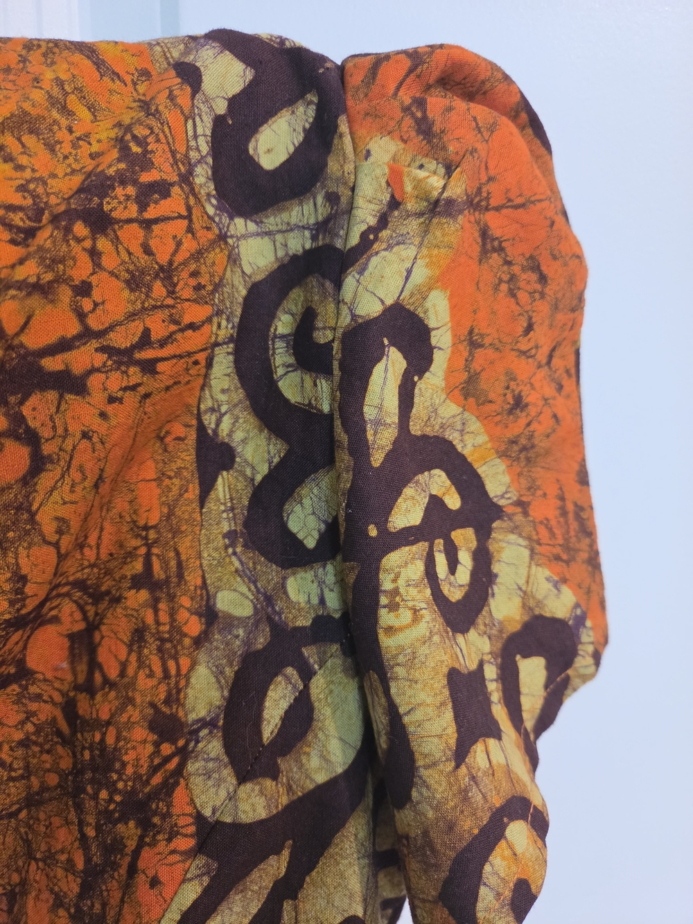Orange & Green Printed Ruffle-Front Women’s Skirt Set - Picture 4 of 14